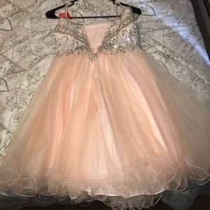 Junior Peach Prom Dress